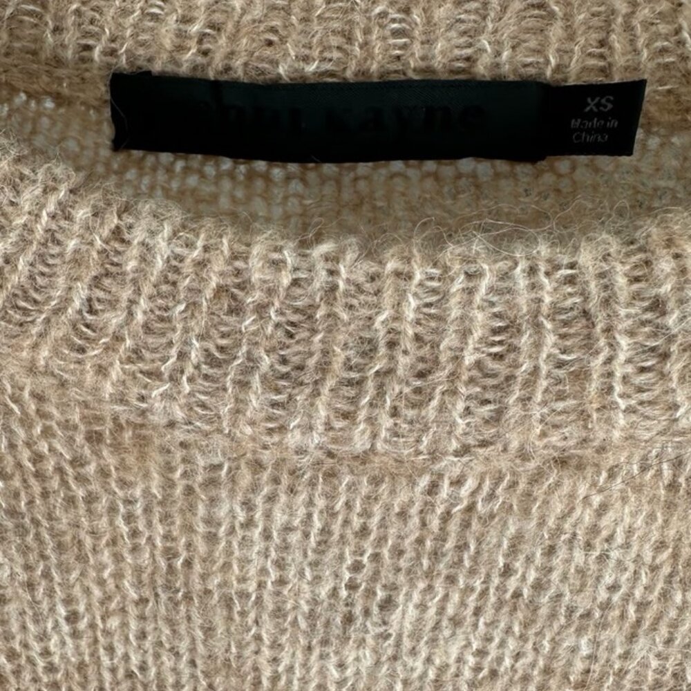 Jenny Kayne Alpaca Wool Boyfriend Sweater in Oatmeal-XS - Picture 3 of 12